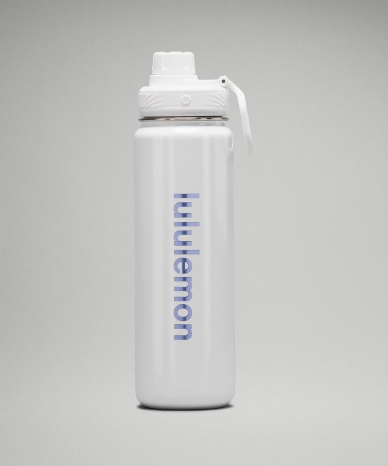 Botellas de Agua Lululemon Back to Life Deporte Bottle 24oz Shine Mujer Blancas Chile | 491BGQFEX