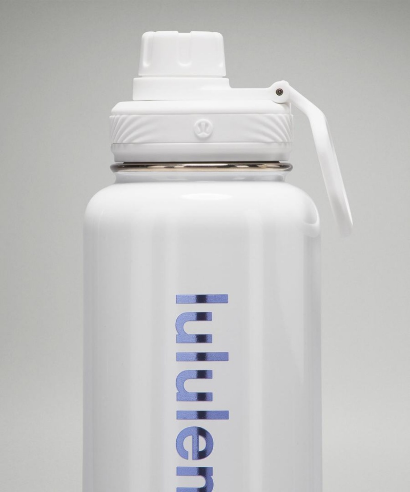 Botellas de Agua Lululemon Back to Life Deporte Bottle 32oz Shine Mujer Blancas Chile | 180JAWZDX