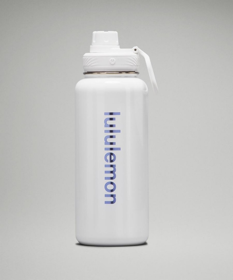 Botellas de Agua Lululemon Back to Life Deporte Bottle 32oz Shine Mujer Blancas Chile | 180JAWZDX