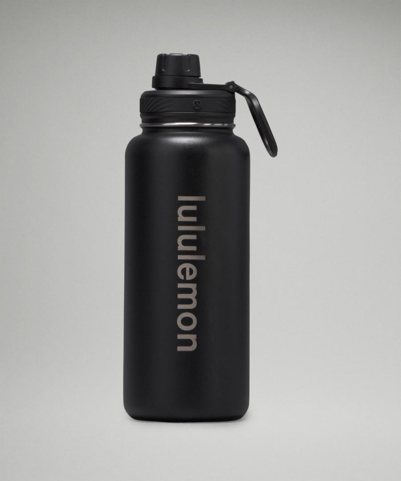 Botellas de Agua Lululemon Back to Life Deporte Bottle 32oz Mujer Negras Chile | 963YBRHFQ