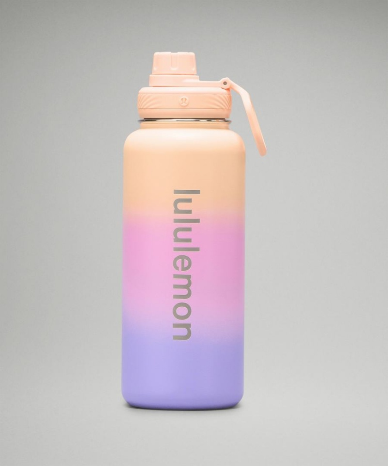 Botellas de Agua Lululemon Back to Life Deporte Bottle 32oz Mujer Coral Moradas Moradas Chile | 072BSWEIL