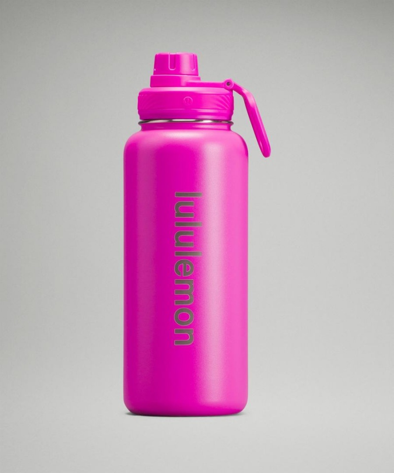 Botellas de Agua Lululemon Back to Life Deporte Bottle 32oz Mujer Rosas Chile | 176NDJEQZ