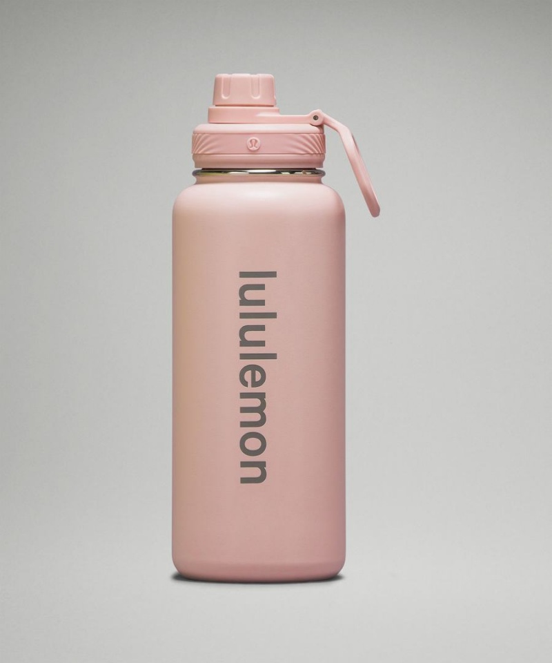 Botellas de Agua Lululemon Back to Life Deporte Bottle 32oz Mujer Rosas Blancas Chile | 250BIRXOQ