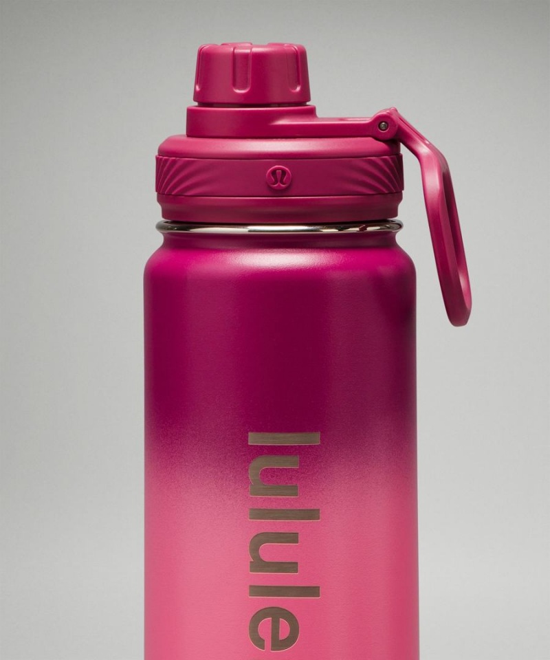 Botellas de Agua Lululemon Back to Life Deporte Bottle 24oz Hombre Moradas Rosas Coral Chile | 901RHYGIC
