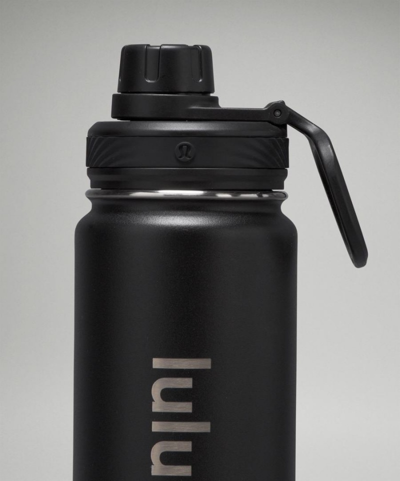 Botellas de Agua Lululemon Back to Life Deporte Bottle 24oz Mujer Negras Chile | 096BRLWEH