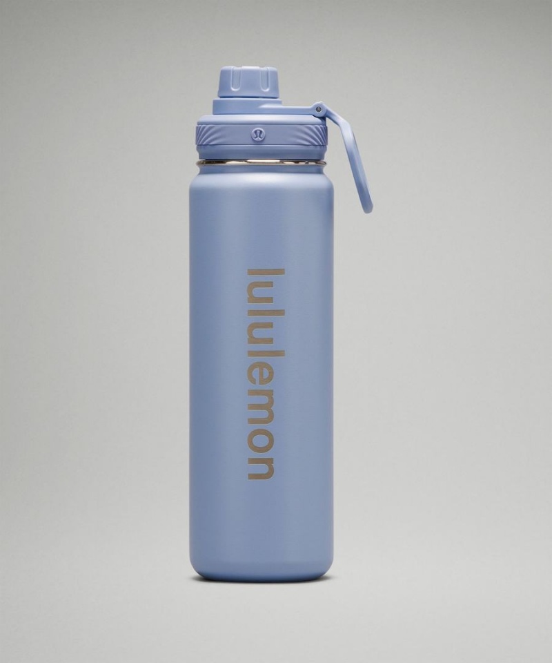 Botellas de Agua Lululemon Back to Life Deporte Bottle 24oz Mujer Azules Beige Chile | 764RVWSZO