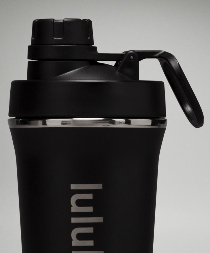 Botellas de Agua Lululemon Back to Life Shaker Bottle 24oz Hombre Negras Chile | 063ZLHXSJ