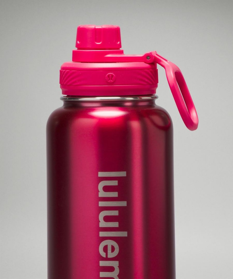 Botellas de Agua Lululemon Back to Life Deporte Bottle 32oz Shine Mujer Rosas Chile | 265AVCWPL
