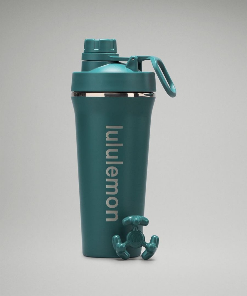 Botellas de Agua Lululemon Back to Life Shaker Bottle 24oz Hombre Turquesa Chile | 478PHCJXE
