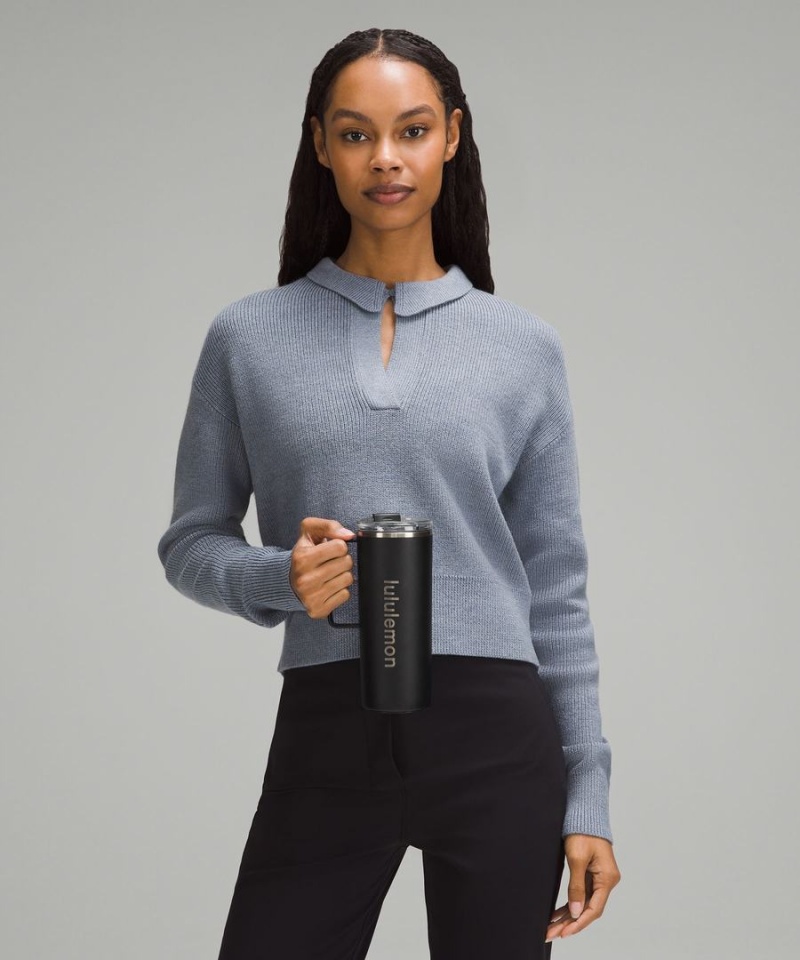 Botellas de Agua Lululemon Insulated Mug 20oz Mujer Negras Chile | 856MLDJKB