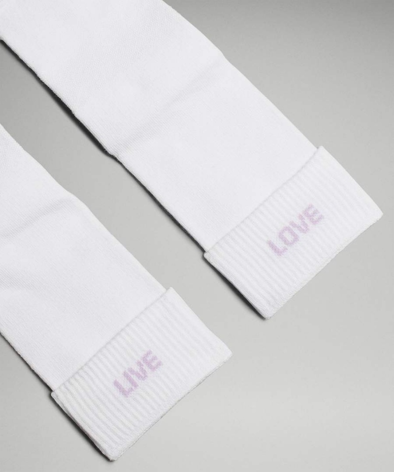 Calcetines Lululemon Daily Stride Comodidad Crew 3 Pack Mujer Blancas Moradas Moradas Chile | 095YVKBSF