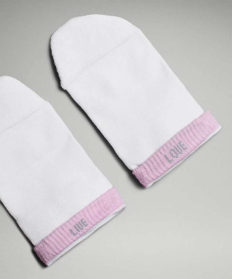 Calcetines Lululemon Daily Stride Comodidad Low-Ankle Stripe 3 Pack Mujer Blancas Azules Beige Blancas Chile | 372FMWJIA