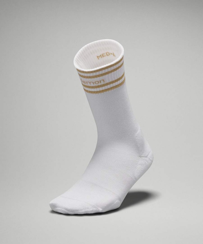 Calcetines Lululemon Daily Stride Comodidad Crew Mujer Blancas Chile | 763FOGQCR