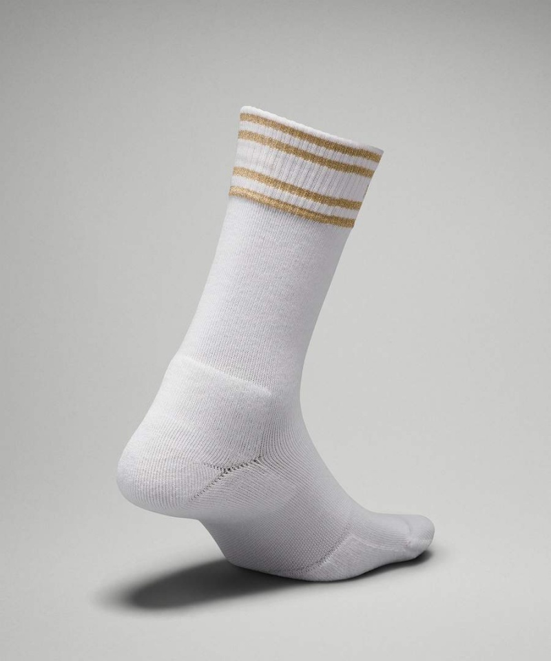 Calcetines Lululemon Daily Stride Comodidad Crew Mujer Blancas Chile | 763FOGQCR