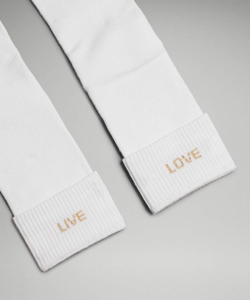 Calcetines Lululemon Daily Stride Comodidad Crew Mujer Blancas Chile | 763FOGQCR