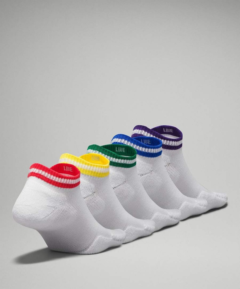 Calcetines Lululemon Daily Stride Comodidad Low-Ankle 5 Pack Mujer Blancas Multicolor Chile | 218TVZHDE