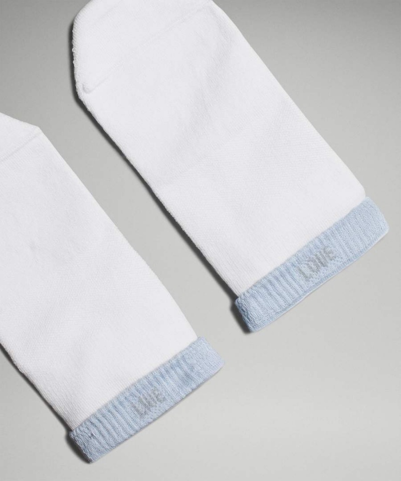 Calcetines Lululemon Daily Stride Comodidad Low-Ankle 5 Pack Hombre Blancas Azules Blancas Gris Blancas Chile | 697WGNYKV