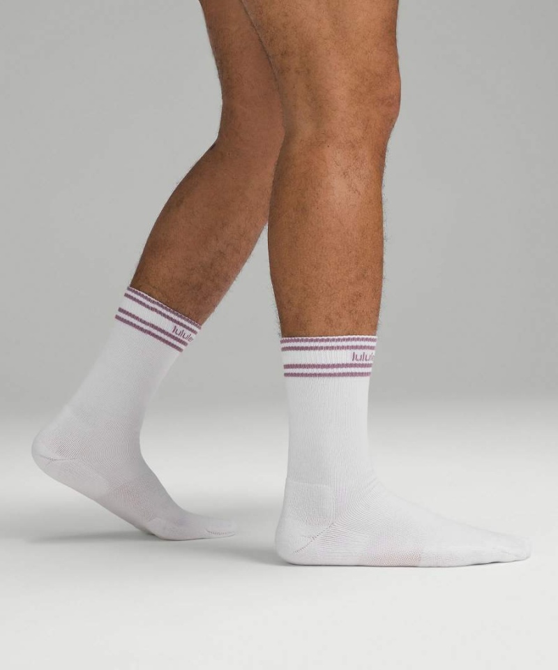 Calcetines Lululemon Daily Stride Comodidad Crew 5 Pack Hombre Azules Blancas Verde Chile | 927BRTAWO
