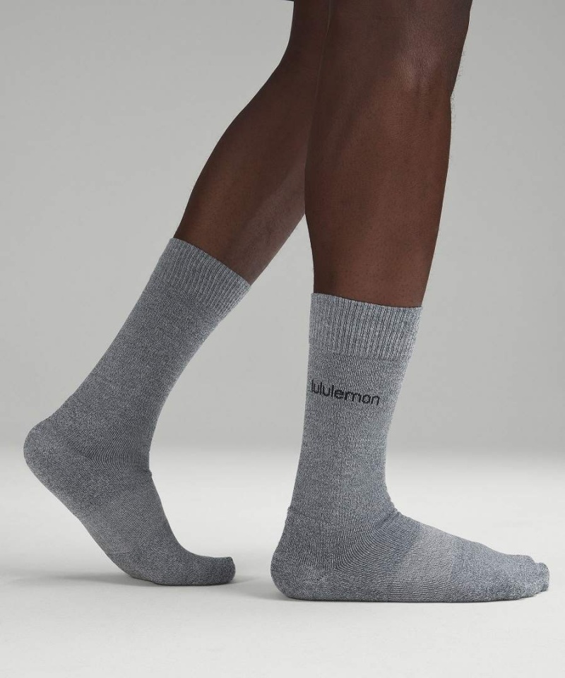 Calcetines Lululemon Daily Stride Comodidad Crew 3 Pack Hombre Blancas Gris Negras Chile | 147VTKWSJ