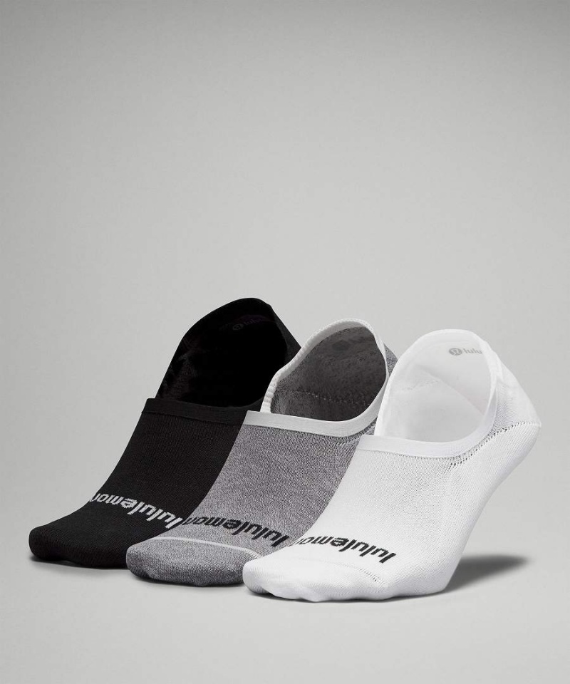 Calcetines Lululemon Daily Stride Comodidad No-Show 3 Pack Hombre Blancas Gris Negras Chile | 978UHAMIY