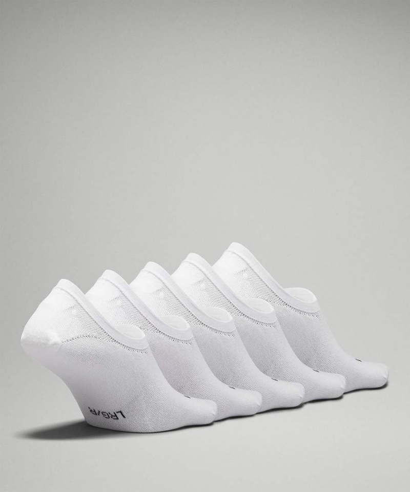 Calcetines Lululemon Daily Stride Comodidad No-Show 5 Pack Hombre Blancas Chile | 012DROSBJ