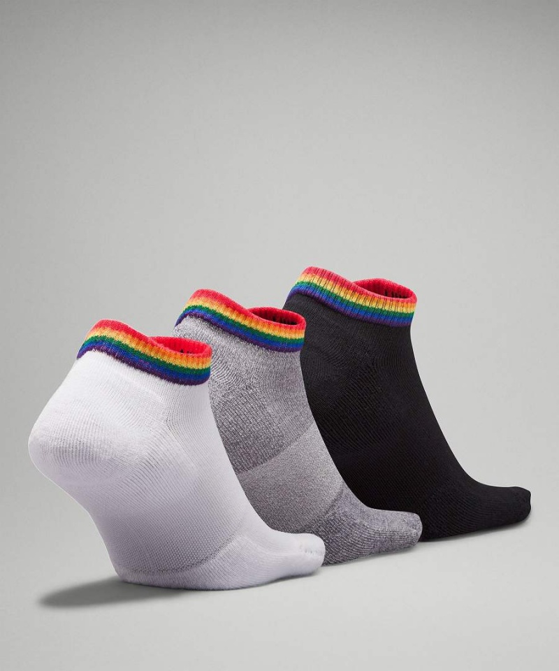 Calcetines Lululemon Daily Stride Comodidad Low-Ankle 3 Pack Hombre Blancas Gris Negras Chile | 215FENILB