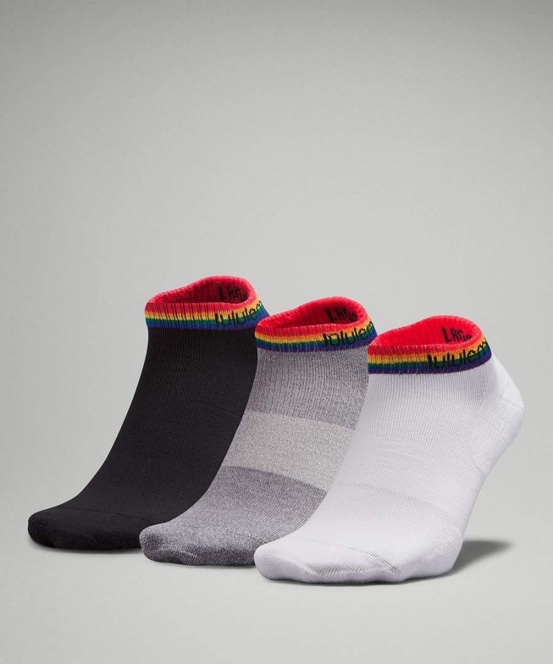 Calcetines Lululemon Daily Stride Comodidad Low-Ankle 3 Pack Hombre Blancas Gris Negras Chile | 215FENILB