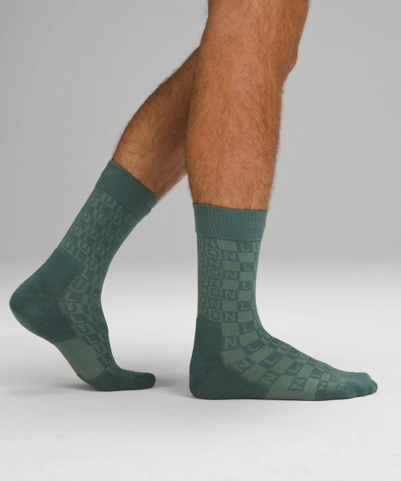 Calcetines Lululemon Daily Stride Comodidad Crew Hombre Blancas Chile | 681MFEUYB