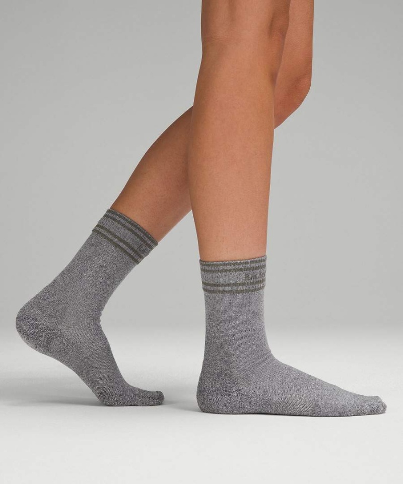 Calcetines Lululemon Daily Stride Crew 3 Pack Mujer Blancas Gris Negras Chile | 763CWJUQX