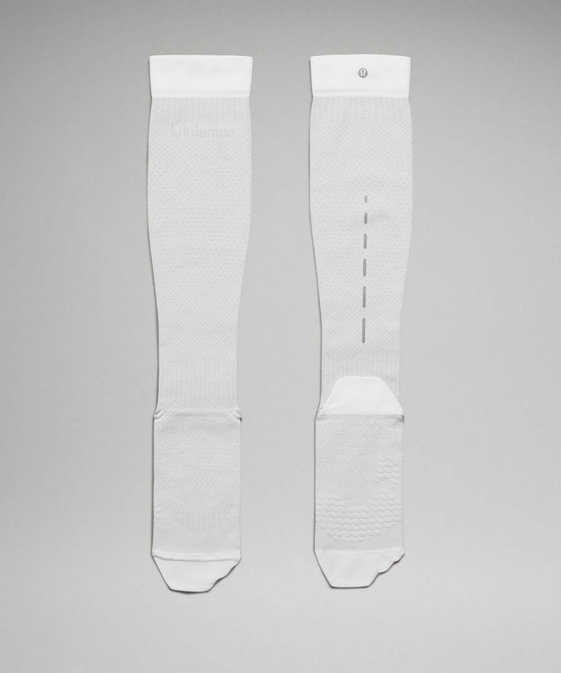 Calcetines Lululemon MicroPillow Compression Knee-High Light Cushioning Correr Hombre Blancas Chile | 920LPCNYH