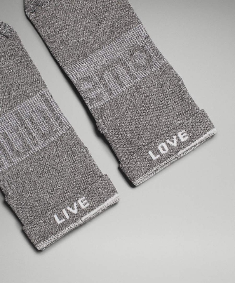 Calcetines Lululemon Power Stride Ankle 3 Pack Hombre Gris Chile | 468QXJDWS