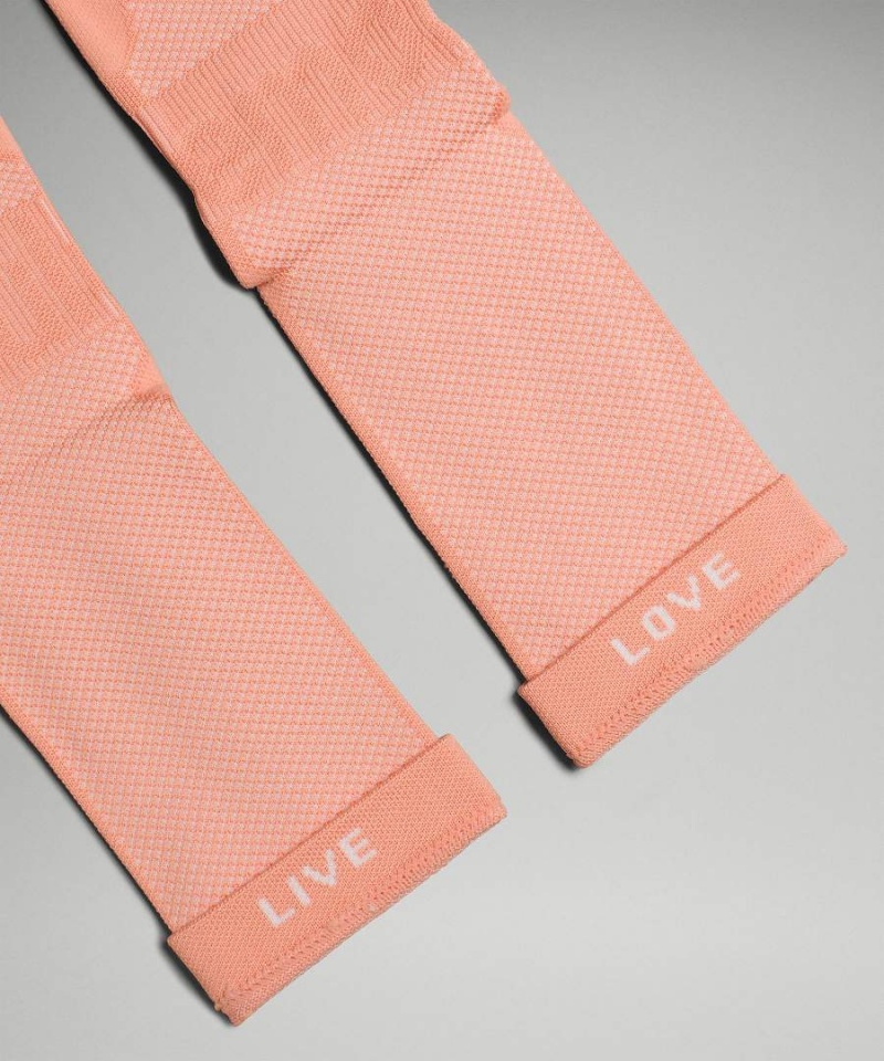 Calcetines Lululemon Power Stride Crew 3 Pack Mujer Coral Turquesa Rosas Chile | 981DGBCQH