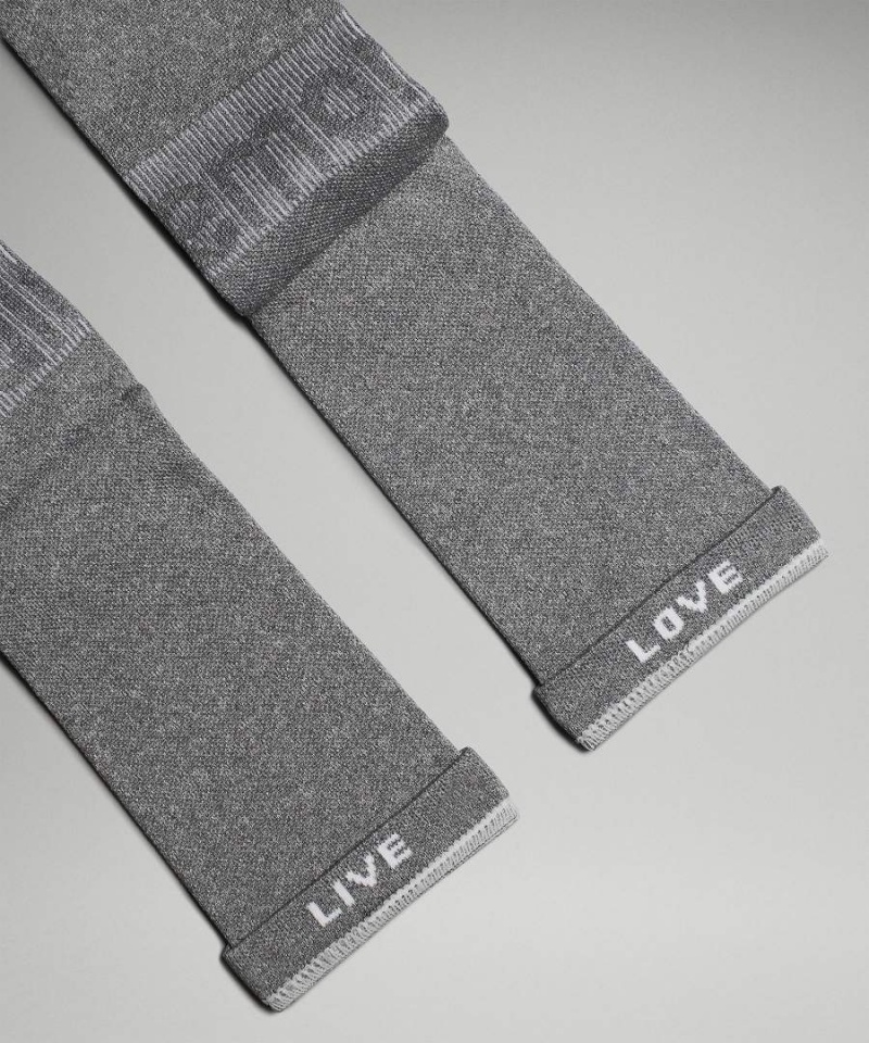 Calcetines Lululemon Power Stride Crew 3 Pack Hombre Gris Chile | 691JNTPLB