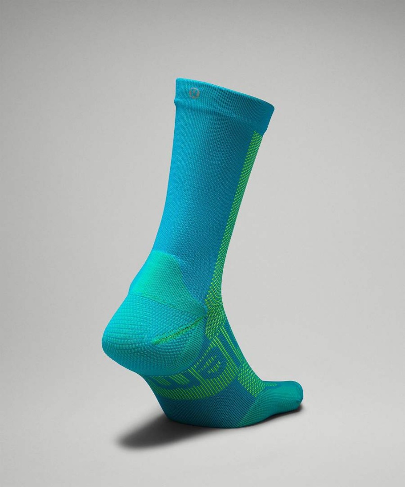 Calcetines Lululemon Power Stride Crew Hombre Turquesa Chile | 186WZNDKR