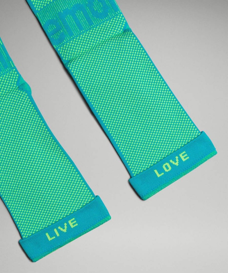 Calcetines Lululemon Power Stride Crew Hombre Turquesa Chile | 186WZNDKR