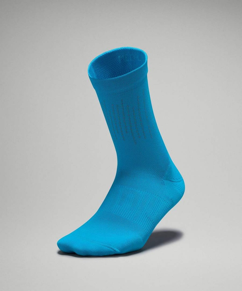 Calcetines Lululemon Power Stride Crew Mujer Turquesa Chile | 716CUXEYW