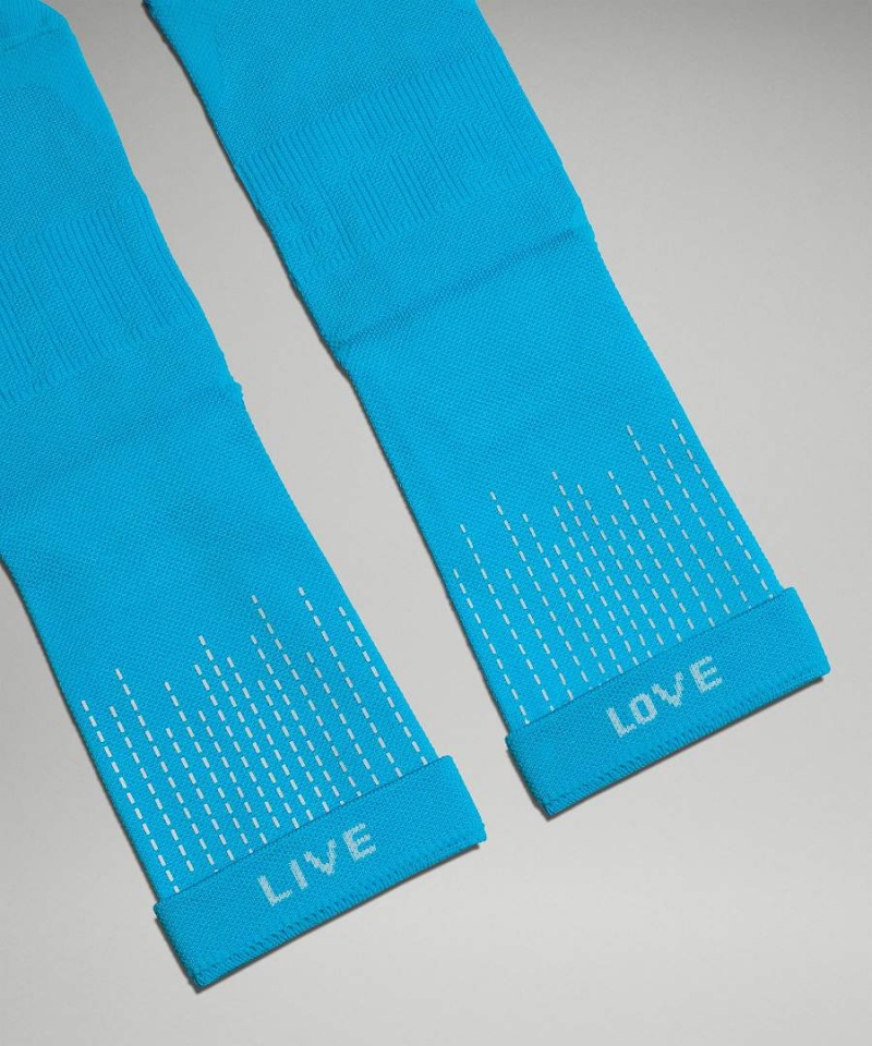 Calcetines Lululemon Power Stride Crew Mujer Turquesa Chile | 716CUXEYW