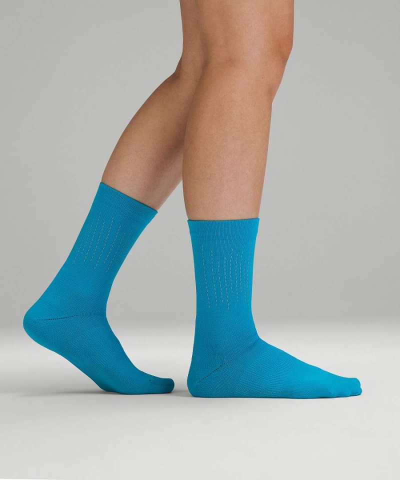 Calcetines Lululemon Power Stride Crew Mujer Turquesa Chile | 716CUXEYW