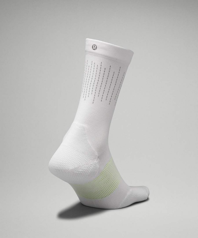 Calcetines Lululemon Power Stride Crew Reflective Hombre Blancas Chile | 569NEFHDG