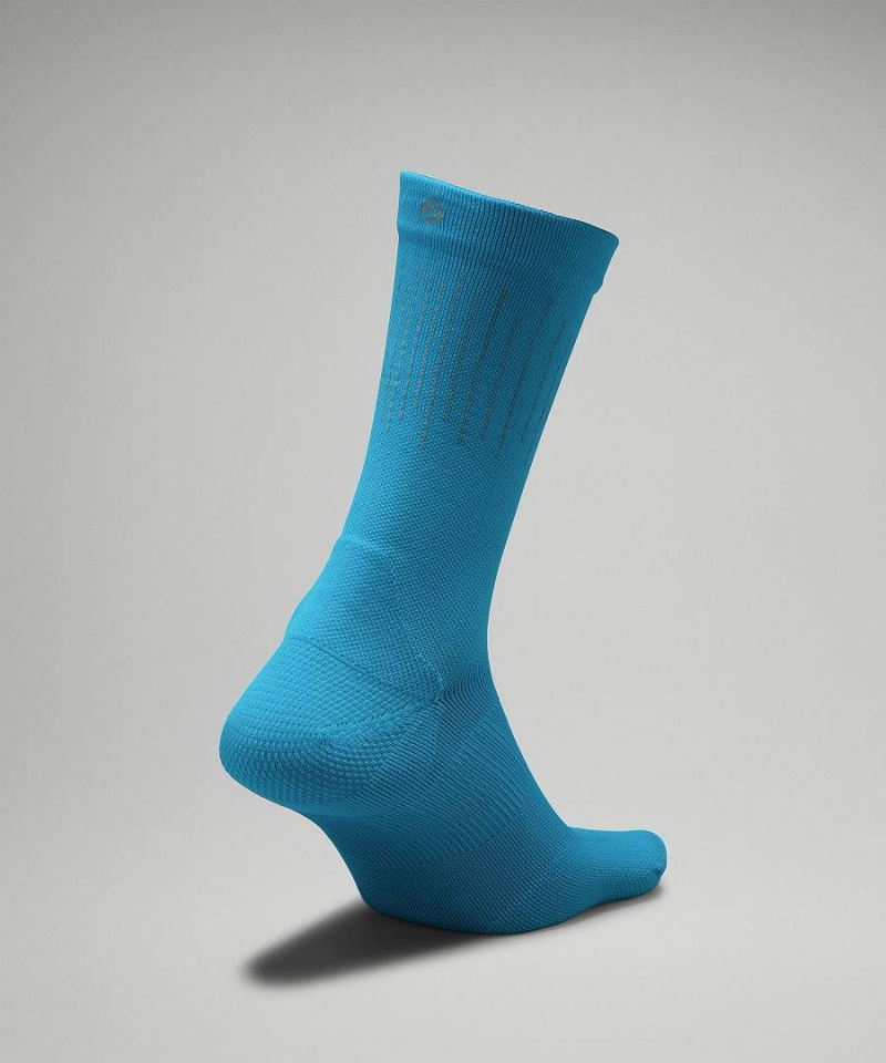 Calcetines Lululemon Power Stride Crew Reflective Hombre Blancas Chile | 368DSICVK