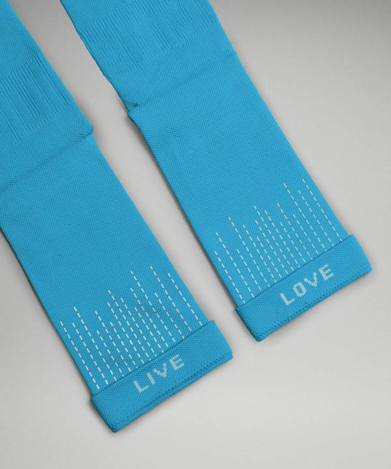 Calcetines Lululemon Power Stride Crew Reflective Hombre Blancas Chile | 368DSICVK