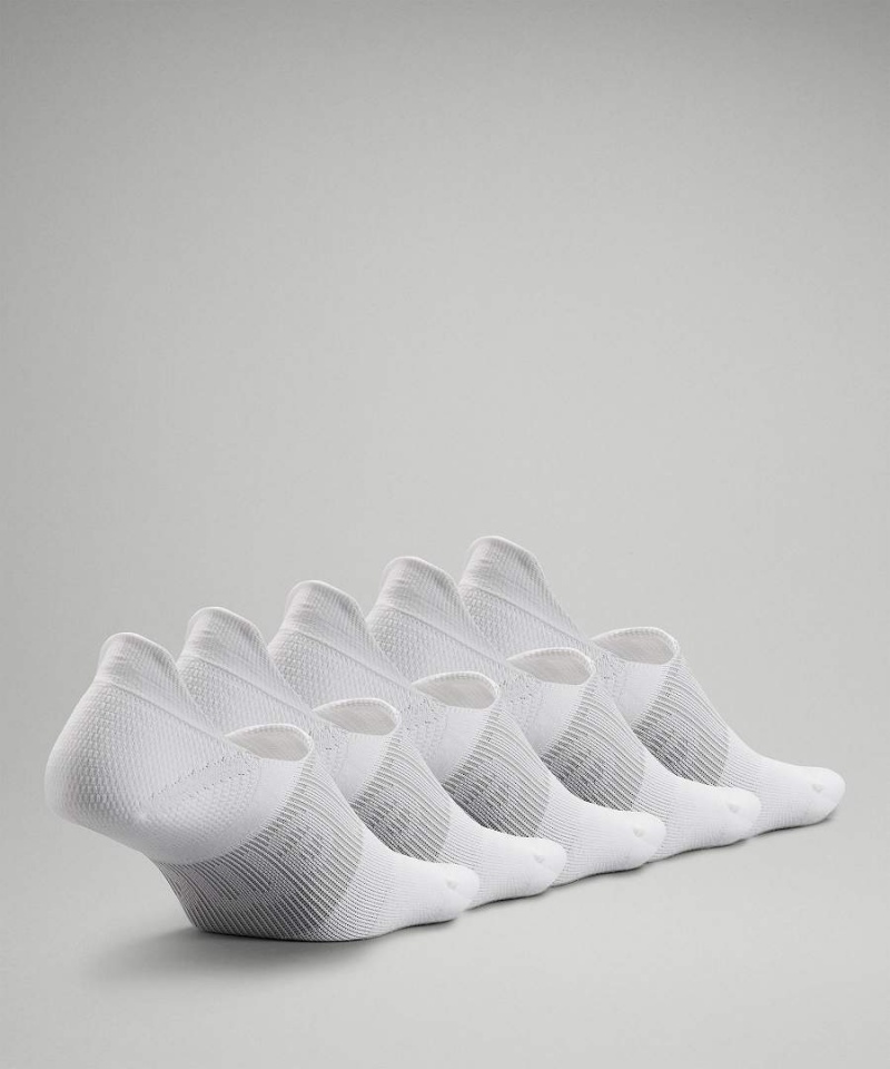 Calcetines Lululemon Power Stride No-Show with Active Grip 5 Pack Mujer Blancas Chile | 903NJLUDP