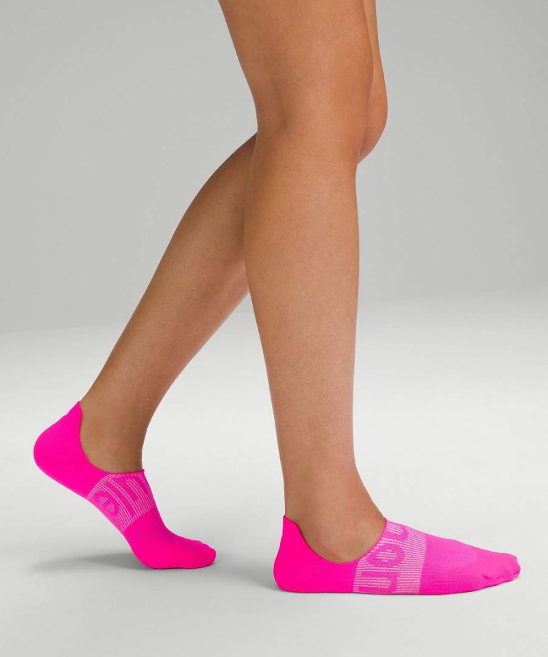 Calcetines Lululemon Power Stride No-Show with Active Grip 3 Pack Mujer Rosas Blancas Amarillo Chile | 129EJMQIH