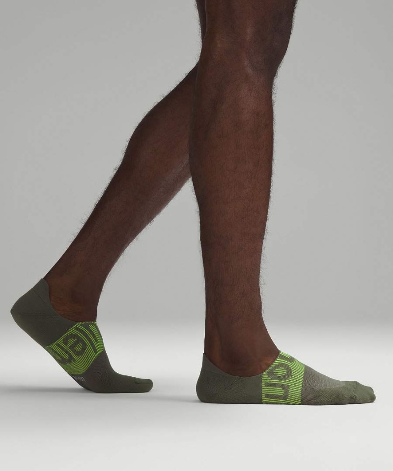 Calcetines Lululemon Power Stride No-Show with Active Grip 3 Pack Hombre Blancas Verde Oliva Azul Marino Chile | 032NXZAKO