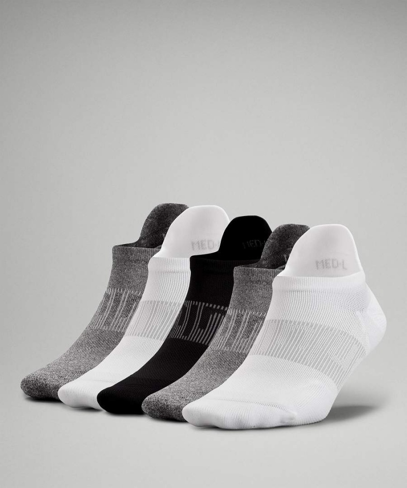 Calcetines Lululemon Power Stride Tab 5 Pack Mujer Blancas Gris Negras Chile | 364NVIGFJ