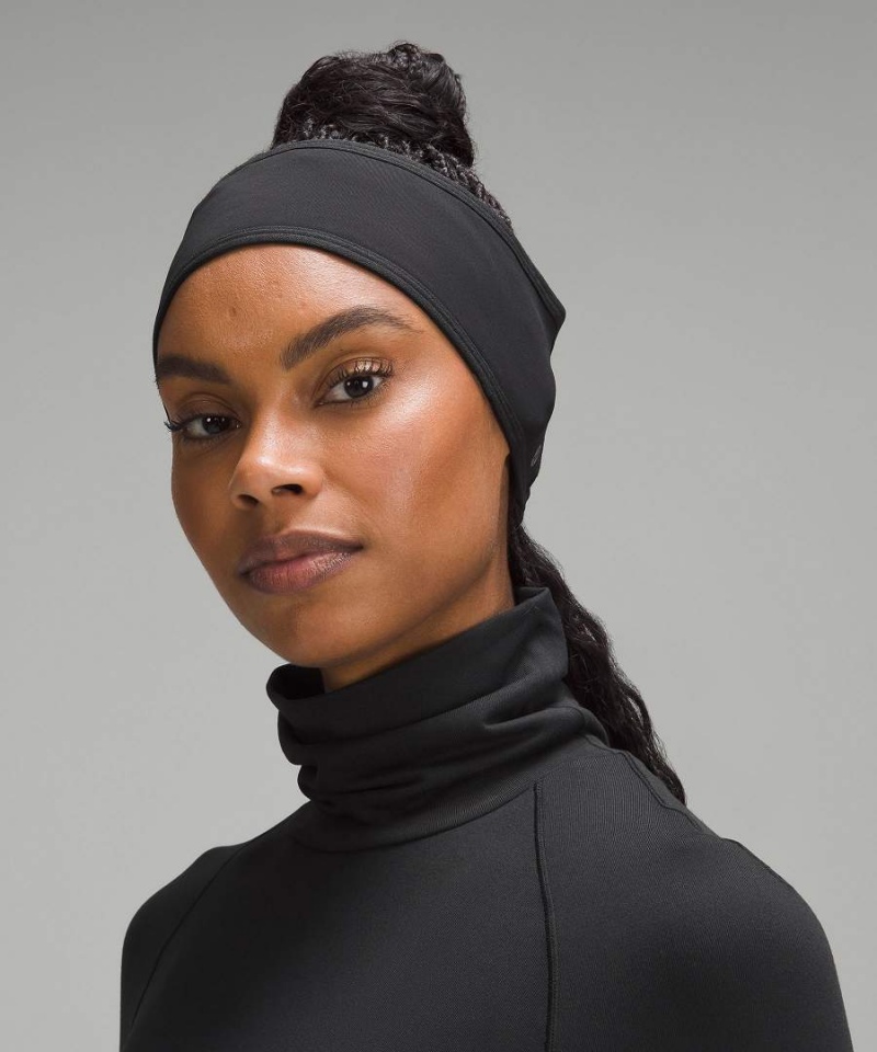 Calentador Orejas Lululemon Fast and Free Fleece Correr Mujer Negras Chile | 361QEJBMT