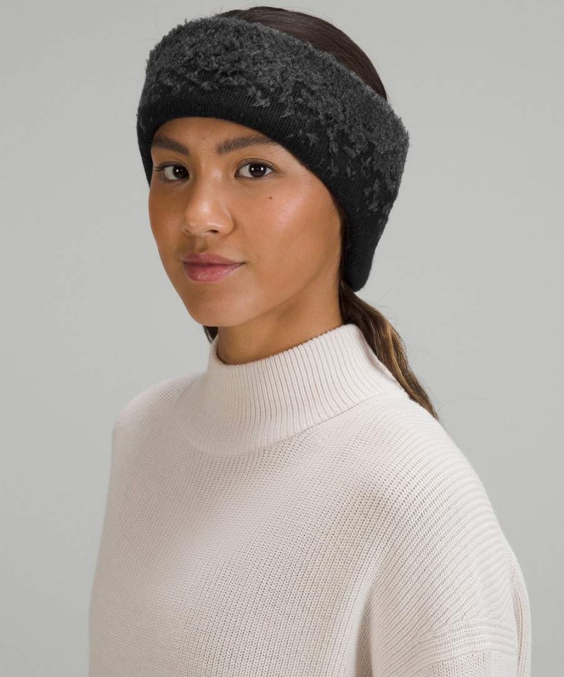 Calentador Orejas Lululemon Ombre Knit Textured Mujer Negras Gris Oscuro Chile | 027GTORAN