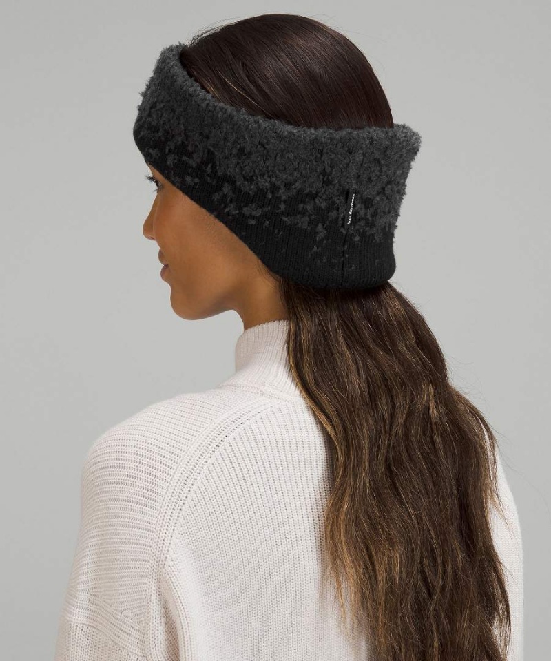 Calentador Orejas Lululemon Ombre Knit Textured Mujer Negras Gris Oscuro Chile | 027GTORAN