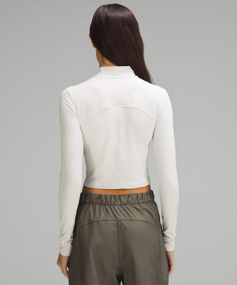 Camisa Manga Larga Lululemon All Aligned Mockneck Mujer Beige Chile | 694ZGBIYD