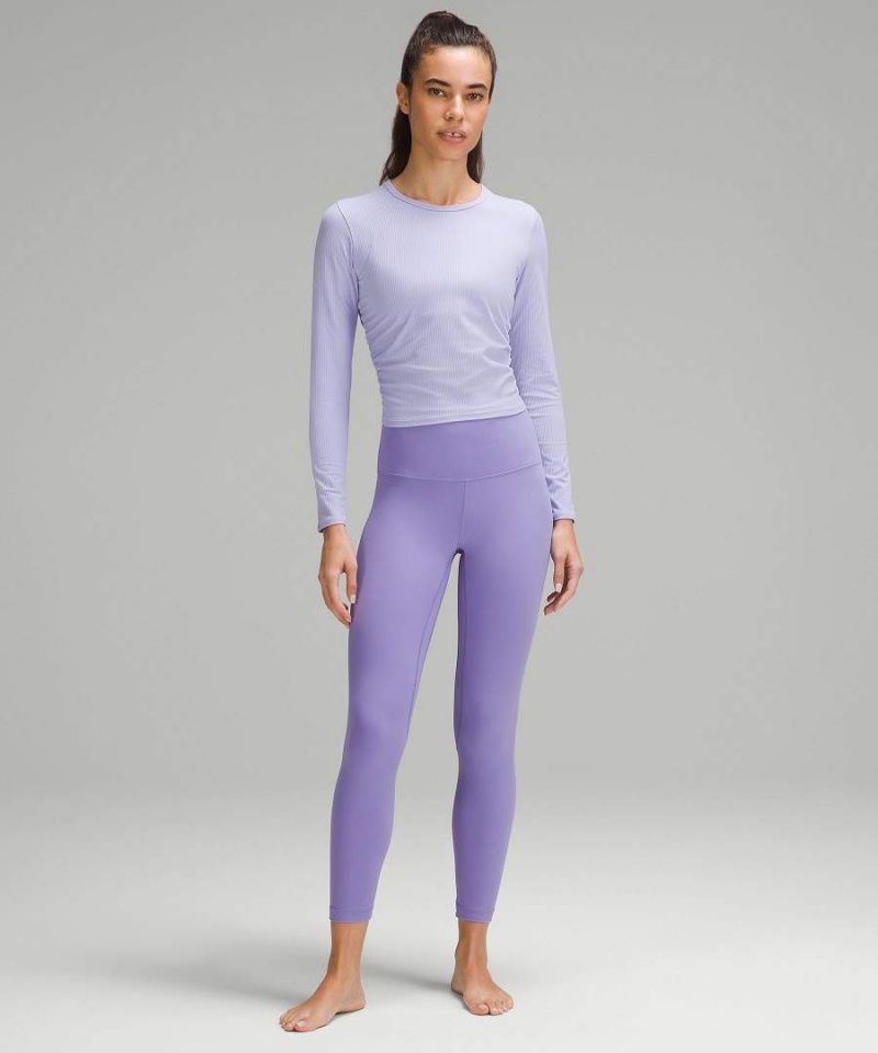 Camisa Manga Larga Lululemon All It Takes Acanalado Nulu Mujer Moradas Chile | 592FMHOCJ